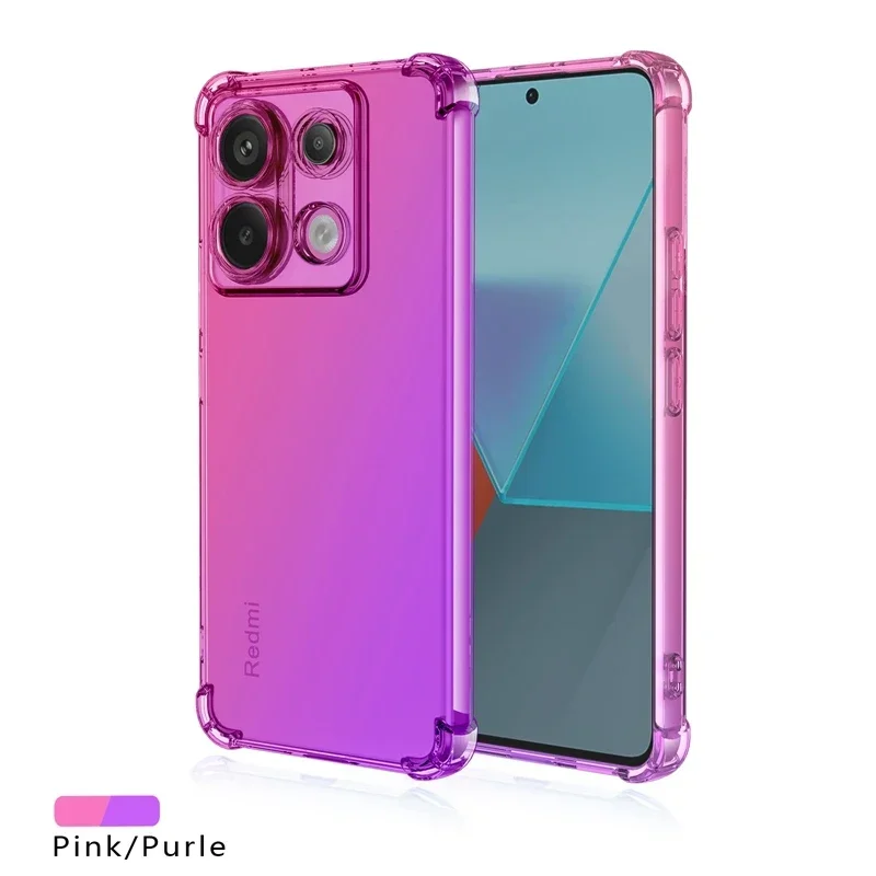 Shockproof Gradient TPU Transparent Protective Case