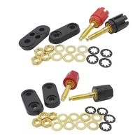 4mm Banana Plug Terminals Connector Dual Banana Plug Amplifier Terminal Binding Post Connector Red Black 5