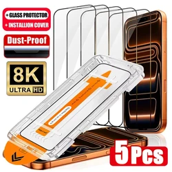 Oleophobic Coating Dust - Free Easy - Install Screen Protector - 5 Pack - 5 Pieces