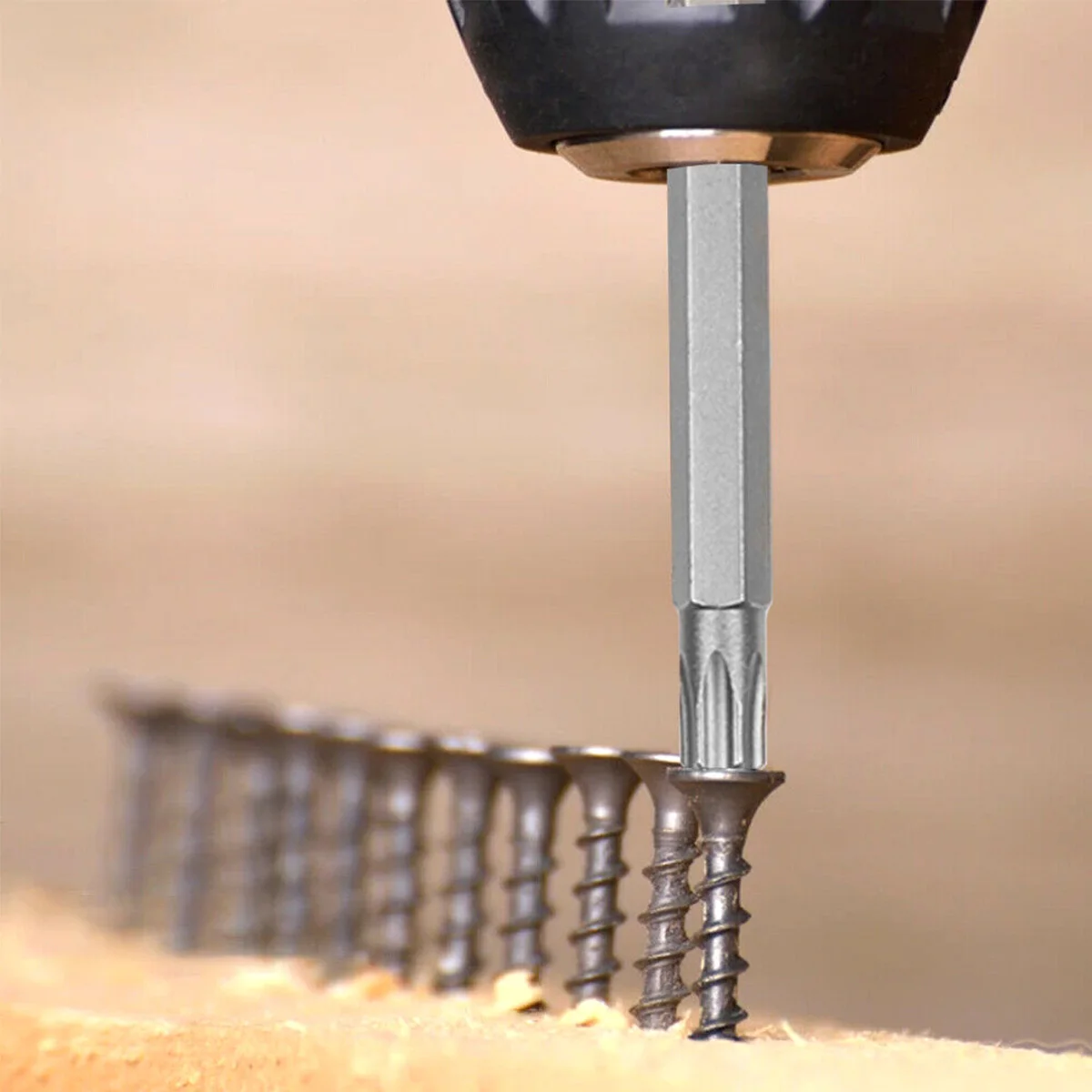 11-teiliges Torx-Schraubendreher-Bit-Set, 1/4 Zoll, professioneller magnetischer Stern, S2-Stahl, Sechskantschaft, robuster Torx-Stern, Sechskant, Sicherheits-Set – Detail 2