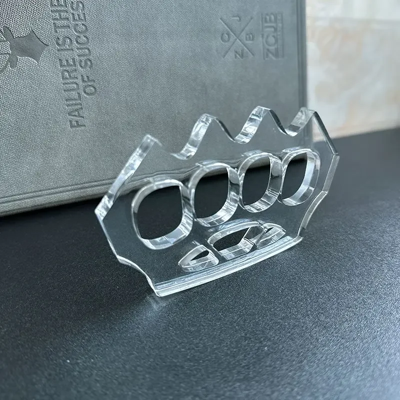 Transparent Acrylic Four-finger Unisex Outdoor Portable Tool 2