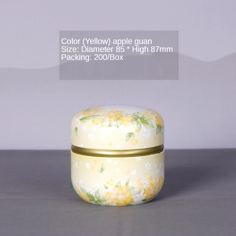 Tea Tin Box 50ml Japanese Style Kitchen Tea Box Jar Storage Holder Sweetmeats Candies Cans Teaware