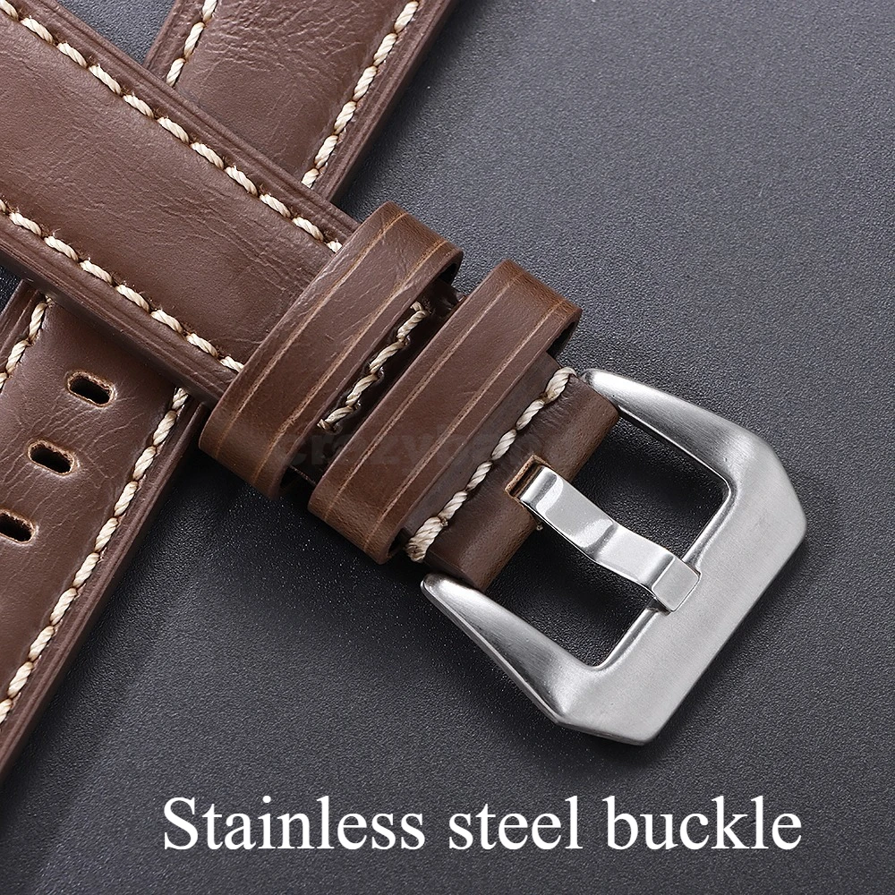 Vintage Crazy Horse Leather Watchband Bracelet – Unisex Wristbelt in Various Sizes