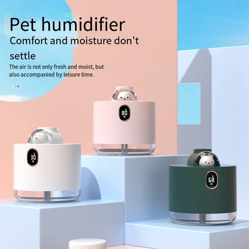 

Hogar Humidificadores 500ML Spaceship Air Humidifier Desktop Cute Pet Mini Diffuser Perfume Night Light For Home