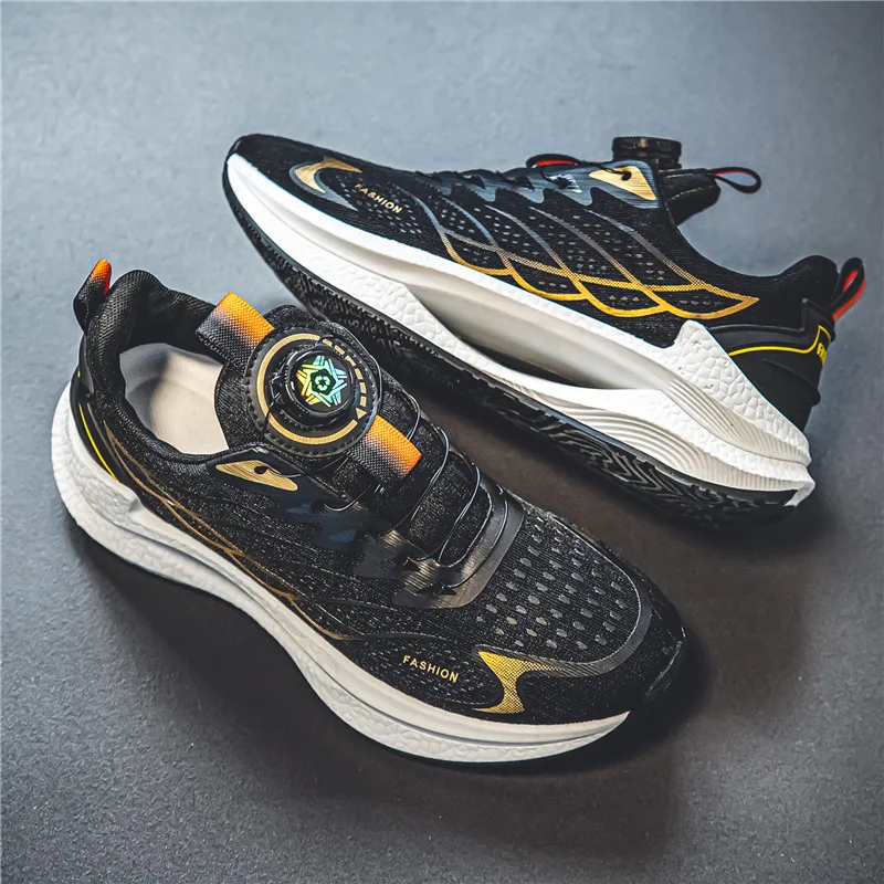 Summer Breathable Casual Sports Shoes for Men, New Fashionable and Versatile Breathable Mesh Rotating Buckle Running Shoes Suitable for Outdoor Sports and Daily Wear 3