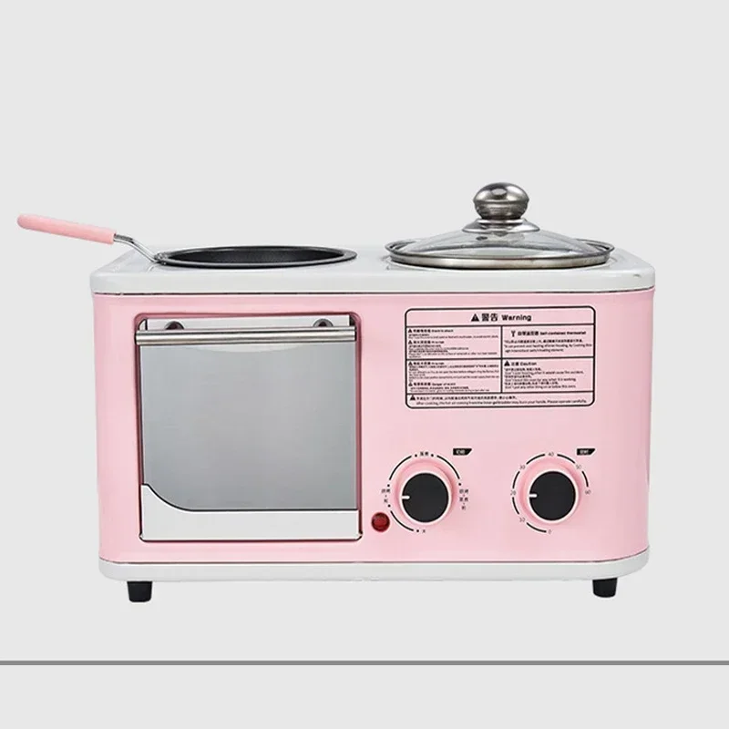 5L 4 In 1 Breakfast Mini Bread Maker Toaster Oven Omelet Non-Stick Frying Pan Boiled Egg Hot Pot Boiler 3
