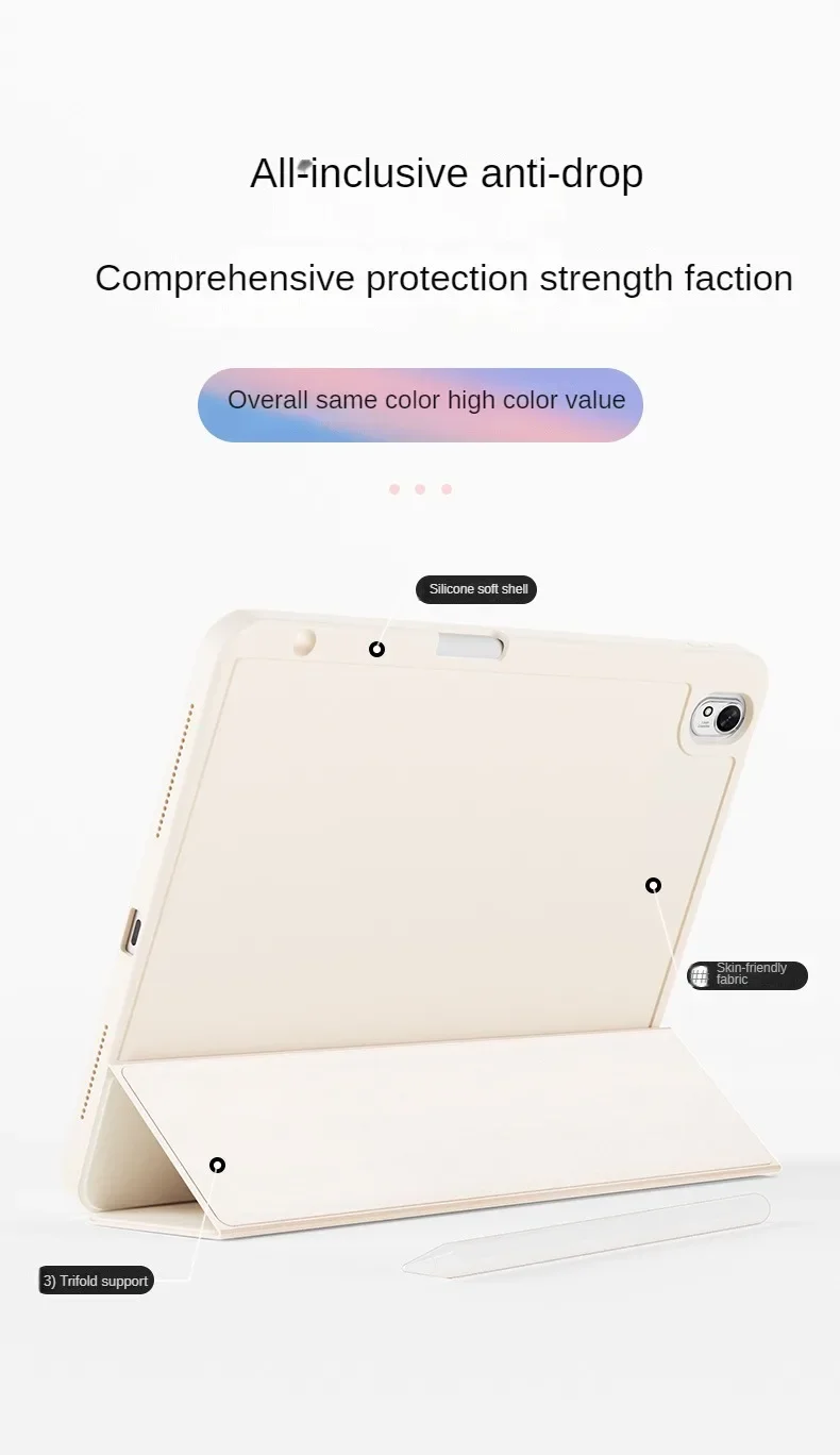 Cover for HUAWEI MatePad 11.5"S 2024 Trifold Leather Stand Soft Back Smart Case With Pen Slot funda For MatePad 11.5 S Air 11.5"