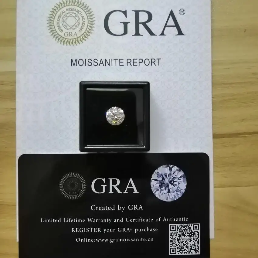 5pcs/lot Wholesale Price 1ct 6.5mm D Color White Moissanite 5mm Round Cut VVS1 Loose Synthetic Stone For Jewelry Making