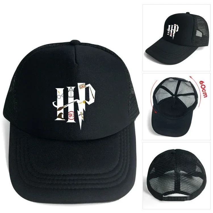 Gryffindor Slytherin Harri Adult Cartoon Anime Summer Sunshade Hat Sun Hat Baseball Cap Hogwarts Animation Outdoor Casual