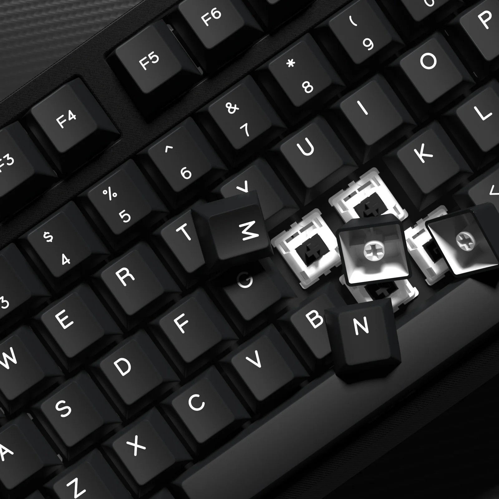 KBDiy PBT GMK WOB Keycaps Set Cherry Profile Black Keycap