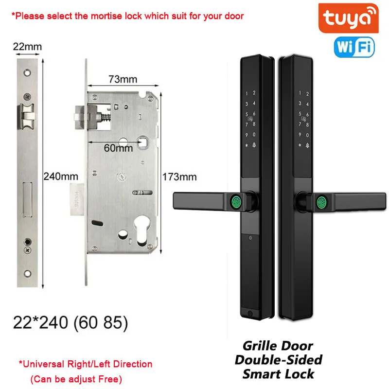 قفل باب ذكي بصمة تويا مقاوم للماء