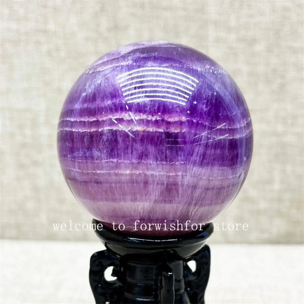 

Воздушный шар из натурального фиолетового флюорита, украшение для офиса, горного стола