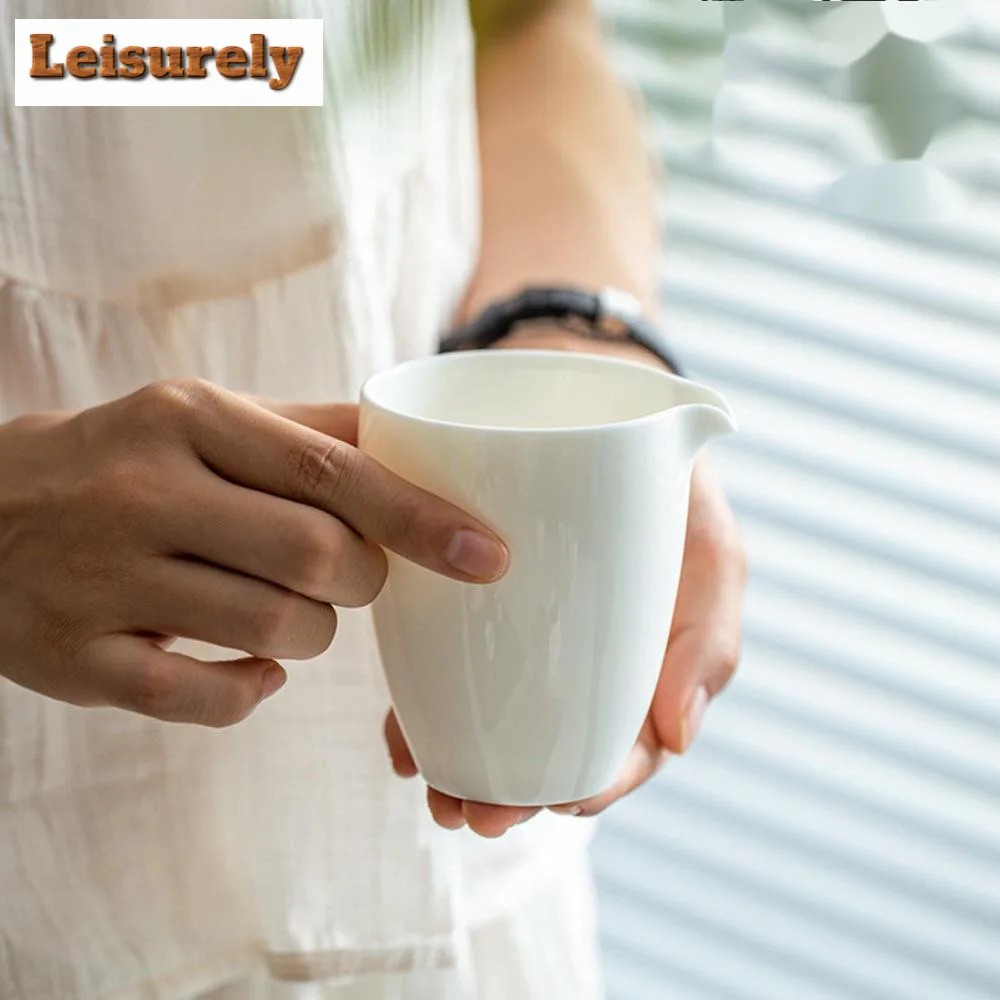 Dehua Sheep Fat Jade White Porcelain Tea Pitcher Antique Gold Painted Cha Hai Justice Cup Kung Fu Tea Tea Services Accessories