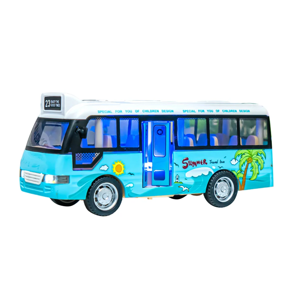 

Автобус Детский toyssss автомобиль литый под давлением 1/18 автобусов масштаб пластиковая детская модель