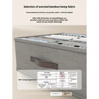 Double Row Clothing Storage Box Home Fabric Sorting Box Wardrobe Layering Artifact Clothes and Pants Double Row Storage Basket 2