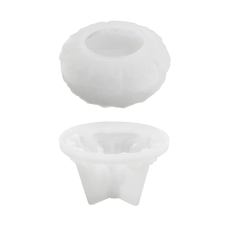 

Crystal Lotus Holder Molds Resin Epoxy Casting Mold for DIY Candlestick Jewelry Tray Wedding Home Table Decor