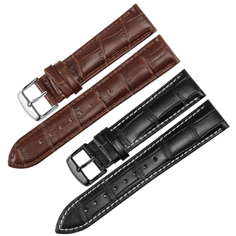 Genuine Leather Watch Strap Substitute MTP-1303 1375 1374/MTH-5001L Series Men's And Women's Cowhide Strap 16/18/20/22/24mm