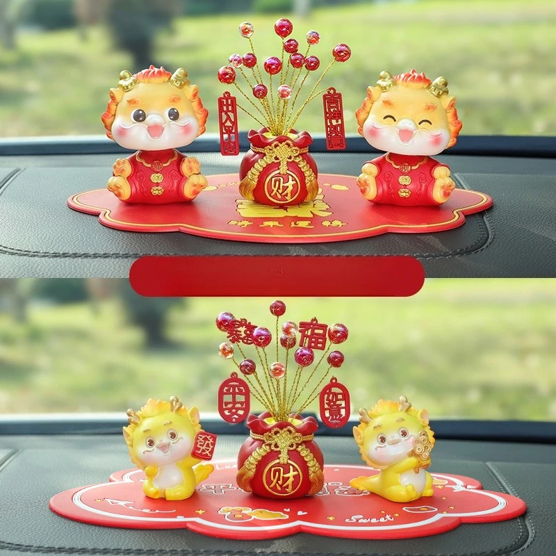 Chinese New Year Money Tree God Feng Shui Fa Cai Lucky Fortune Miniature Spring Festival Home Decorating Desktop Car Ornaments