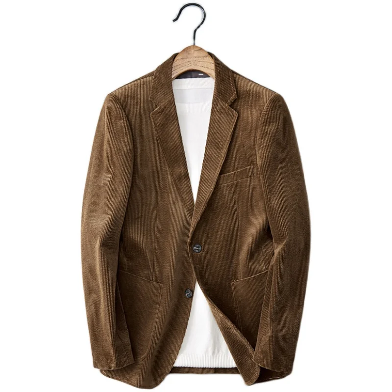Men's Corduroy Suit Jacket Blazers M-5XL
