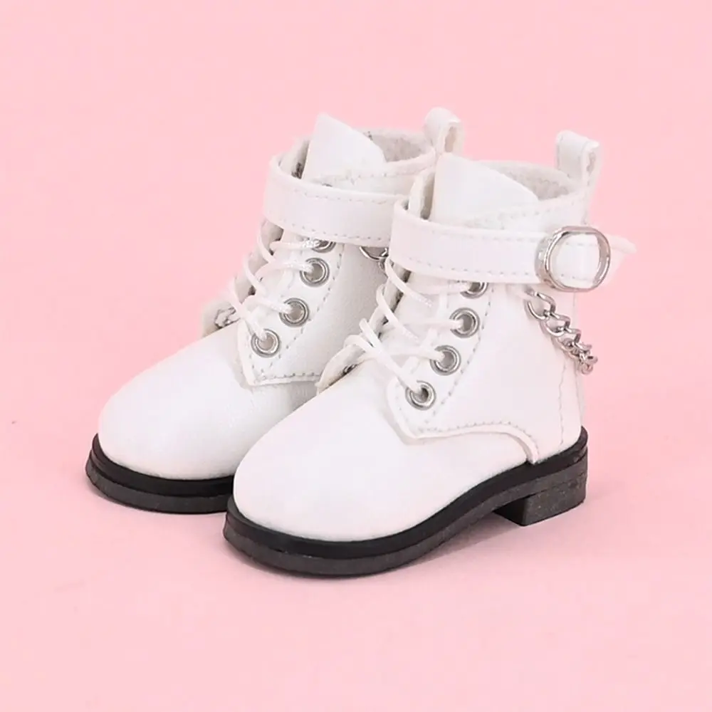 New Chain Decoration 5CM  Wearing 1/6  Boots Play House Accessories Differents Color Leather Shoes