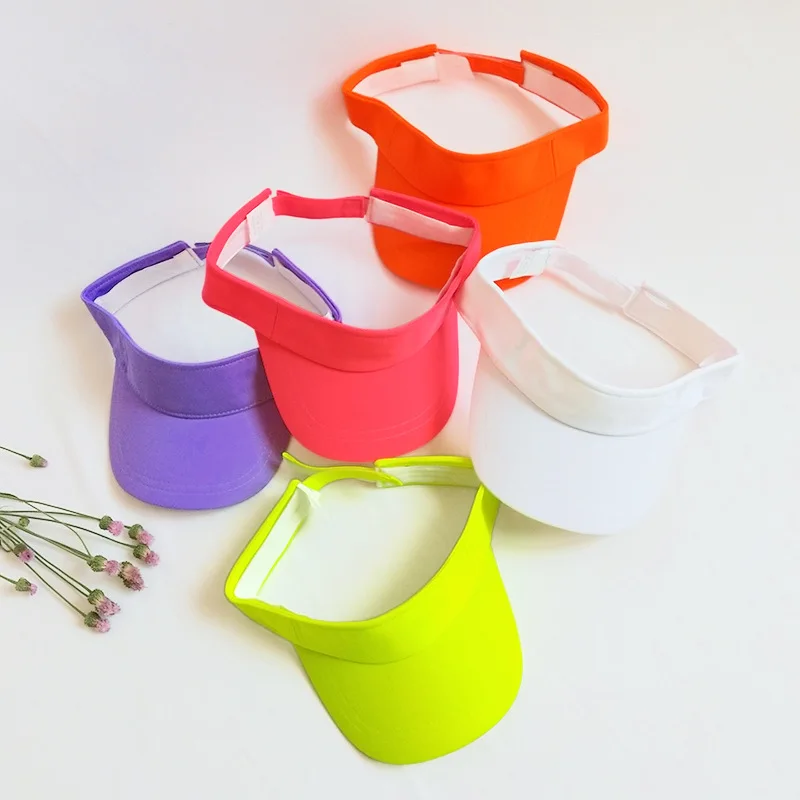 Sun Visors Women Tennis Caps Neon Green Orange Lime Caps Men Women Adjustable Sport Visors Golf Tennis Hiking Camping Hats tennis caps golf hat