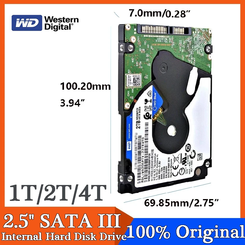 pantoffel Ga door Pijl Western Digital Wd Blue 1Tb 2Tb 4Tb 2.5 "Sata Iii Interne Harde Schijf 5400  Rpm Sata 6 Gb/s 128Mb Slim Hdd Cache Voor Notebook PS4| | - AliExpress