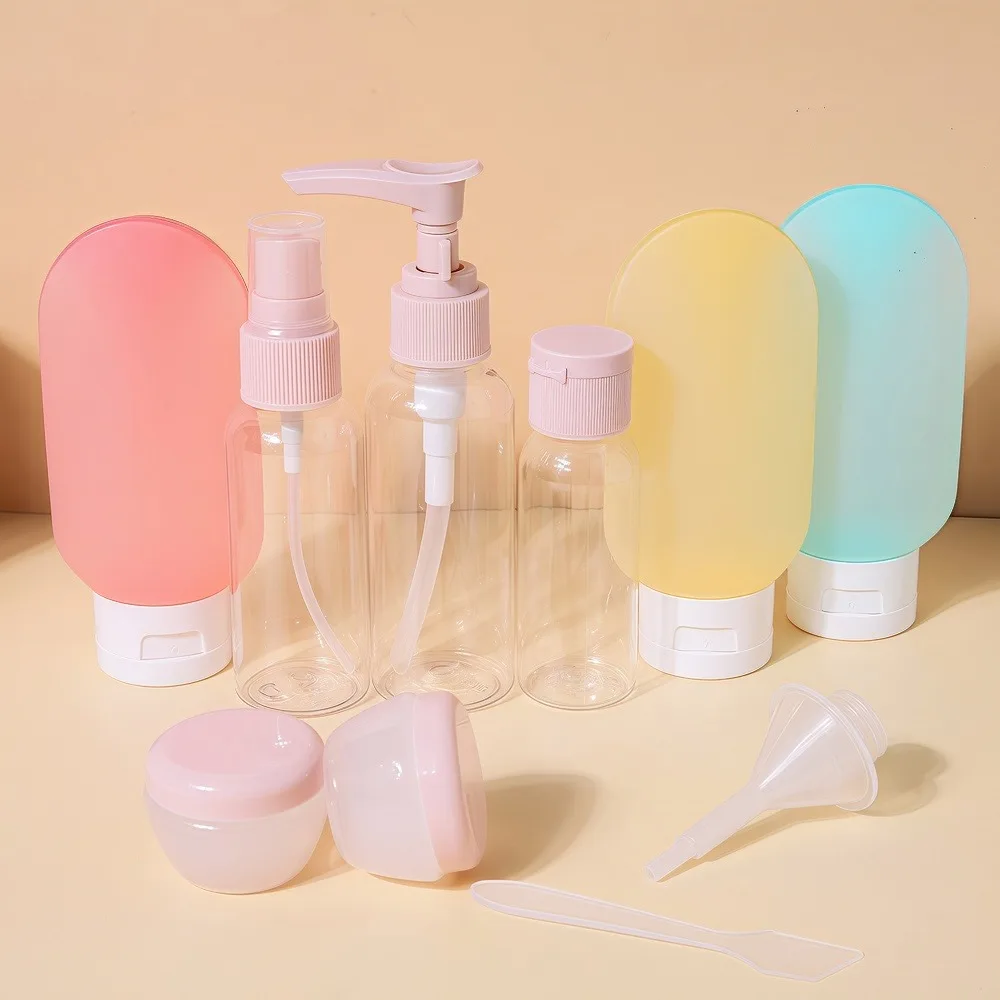 Botella De Viaje Silicona Botes Viaje Rellenables, Prueba Fugas Botellas De Viaje Avión Recipientes Aseo Con