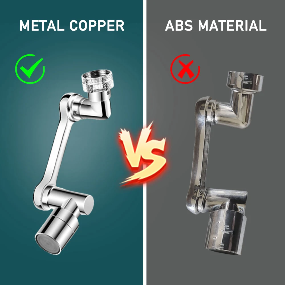 Faucet Aerator Stainless Steel 1440 &deg;Swivel Robotic Arm 2 Water Flow Mode