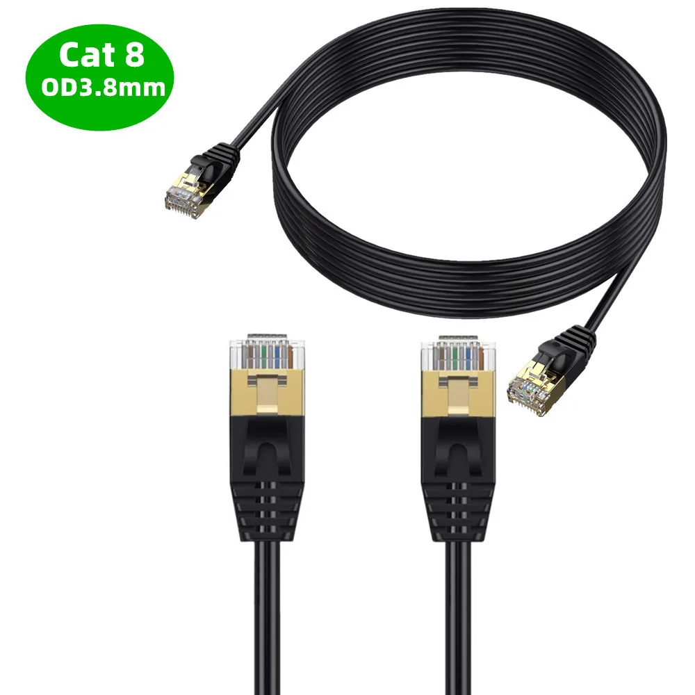 Ultra Slim Cat8 Cable SFTP 40Gbps 2000MHz Cat 8 RJ45 Network