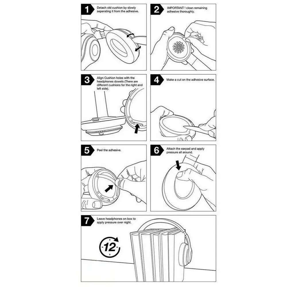 Ultra-Soft Sponge Cushion Replacement Ear Pads Earmuffs - Premium Quality Headphone Accessories