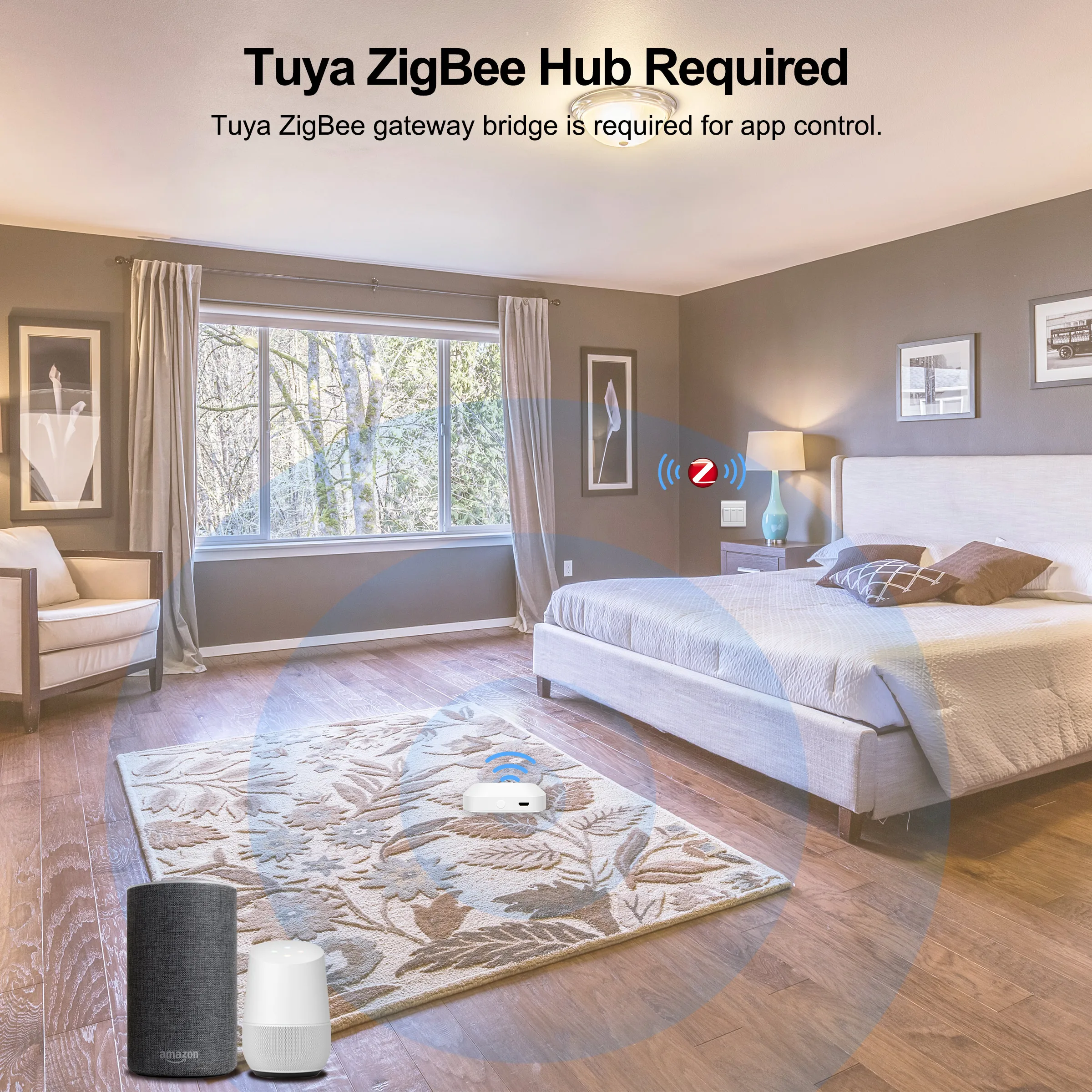 GIRIER Tuya ZigBee 3.0 스마트 블라인드 커튼 스위치 모듈은 2방향 제어 롤러 셔터 모터를 지원하며 Alexa Google 홈과 함께 작동합니다.