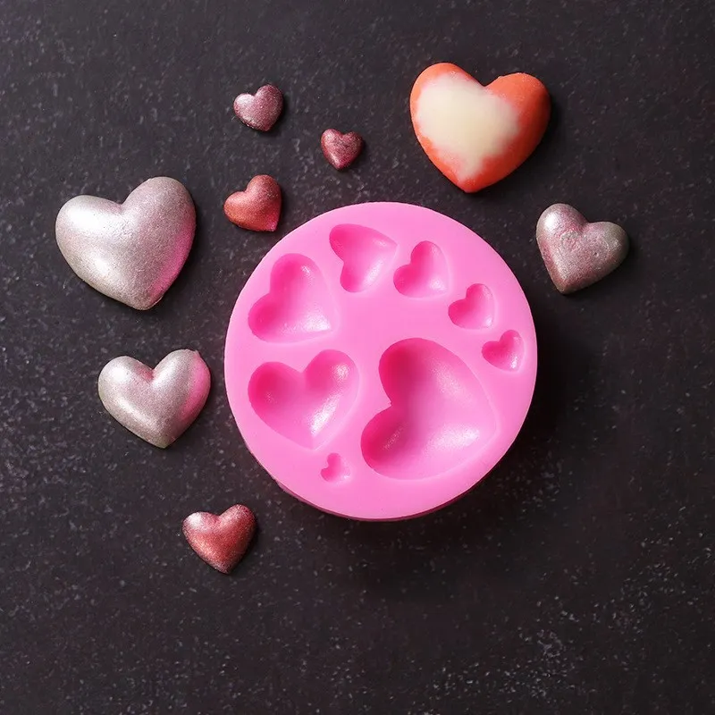Various Heart Shape Silicone Mold DIY Baking Chocolate Dessert Pastry Cookies Fondant Cake Decoration Kitchen Supplies Tools