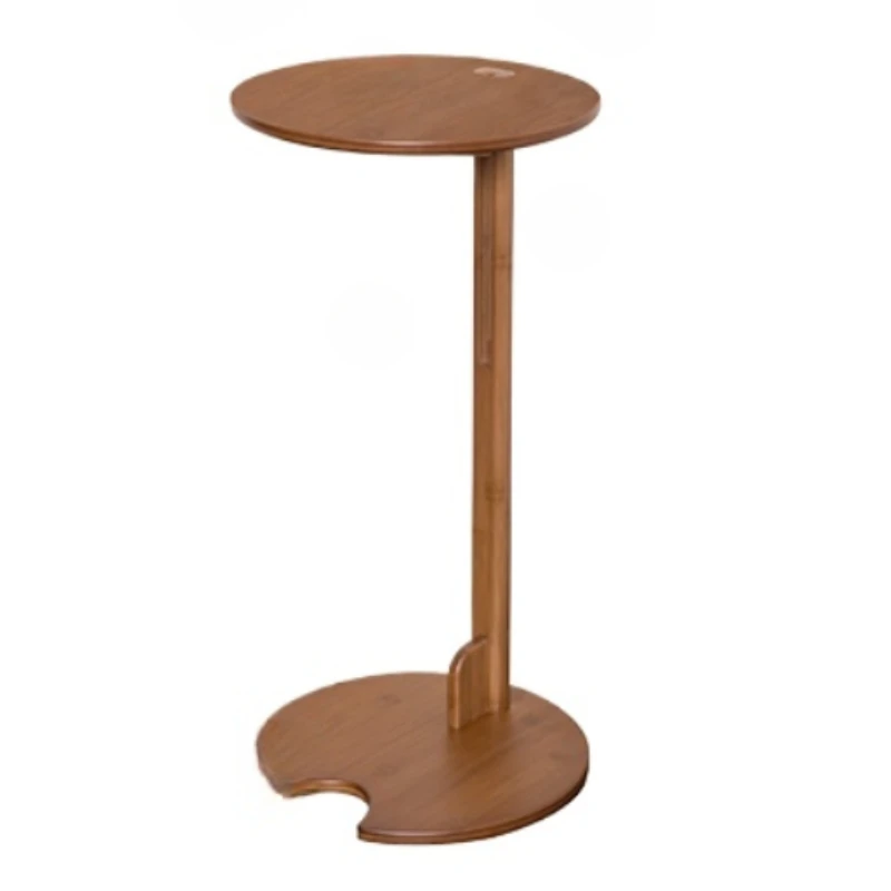 Simple Bamboo and Wood Lift Sofa Side A Few Living Room Furniture Movable Balcony Round Table Small Bedroom Bedside Laptop Table