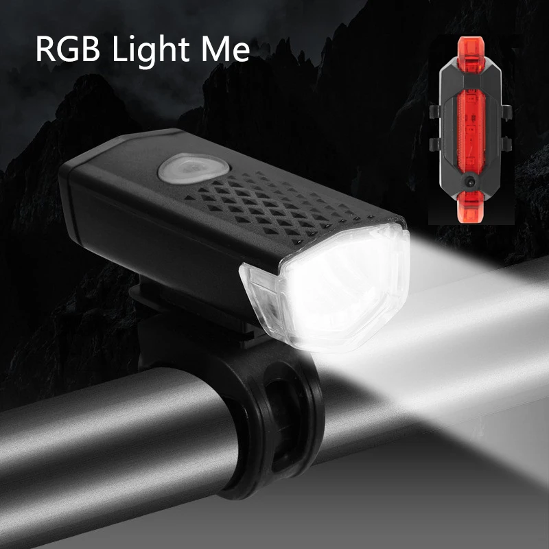 

Super Bright LED Bicycle Light USB Rechargeable Portable Flashlight Bicycle Headlamp tail lamp Outdoor cycling Warning Light