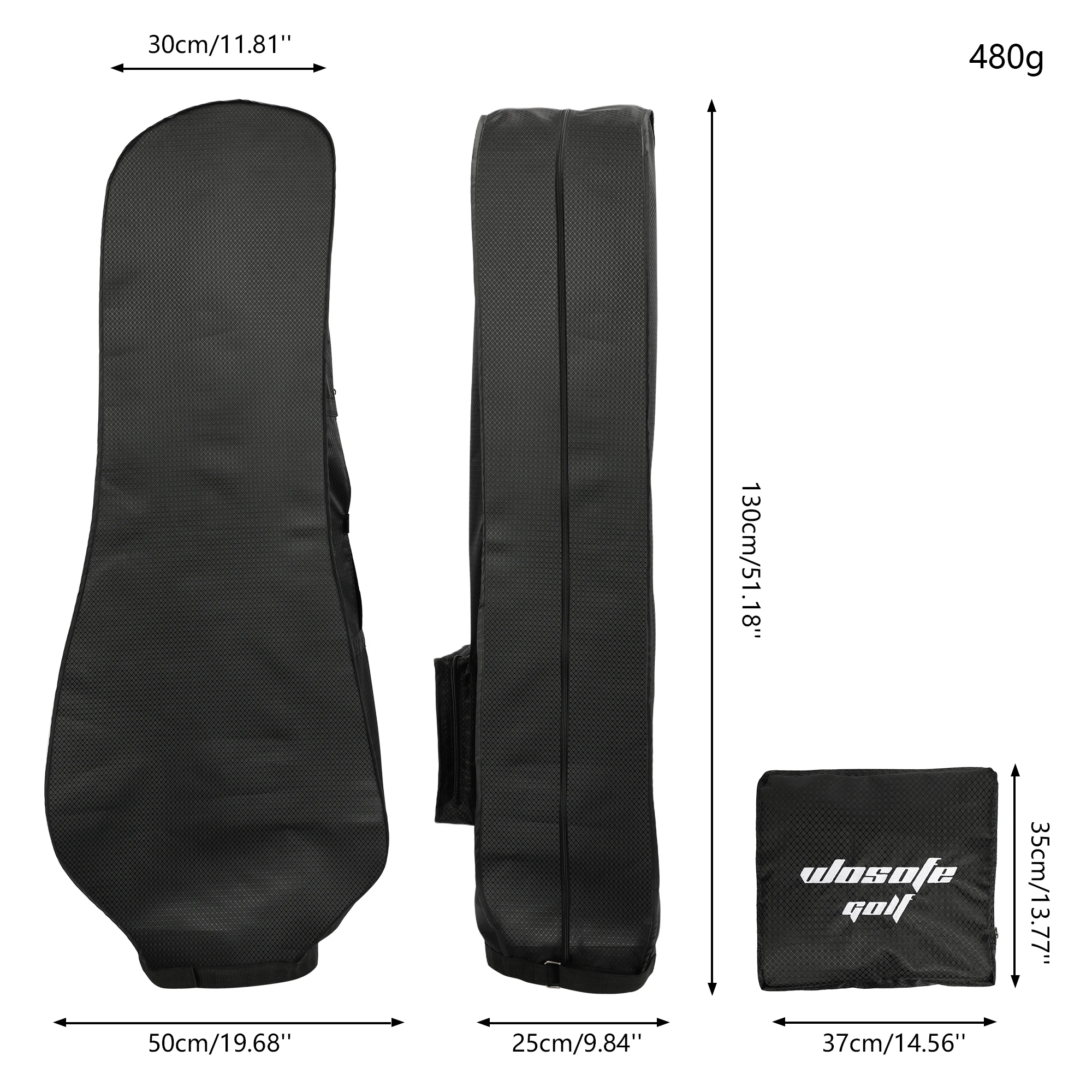 Golf Cart Bag Rain Cover,Foldable Golf Bag Cover,Nylon Light Weight Golf Travel Cover 5