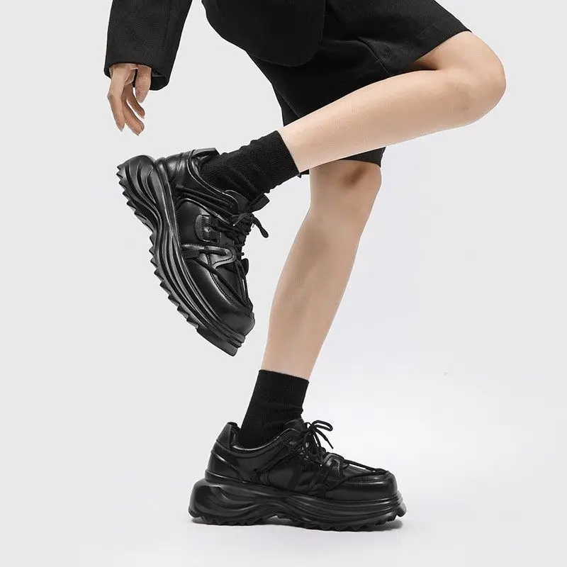 2023 New Thick Sole Increase Wear Resistant Non-slip Casual Shoes for Men 4