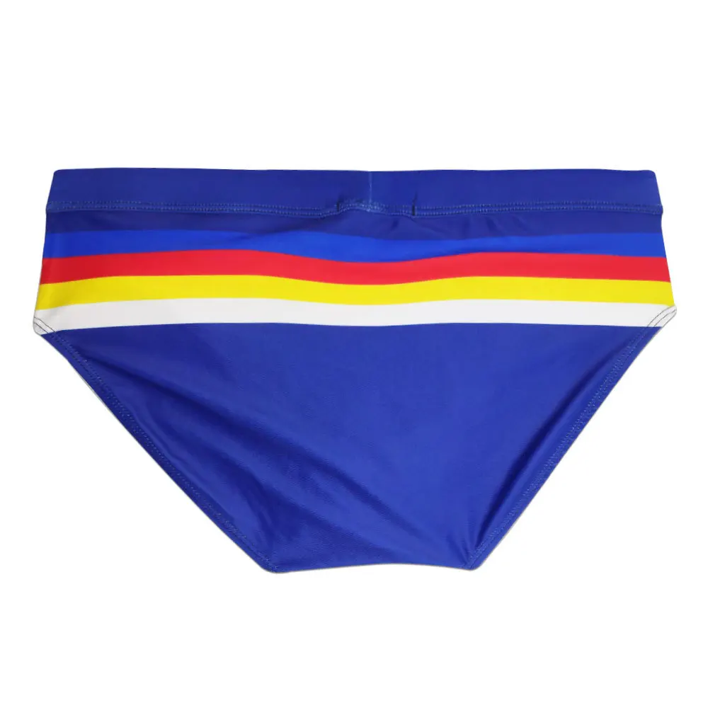 Männer Sexy Low Rise Badehose Bikini Badeanzüge Pouch Enhance Bademode Gestreifte Surf Trunks Strand Shorts Badeanzug Männlich – Detail 9