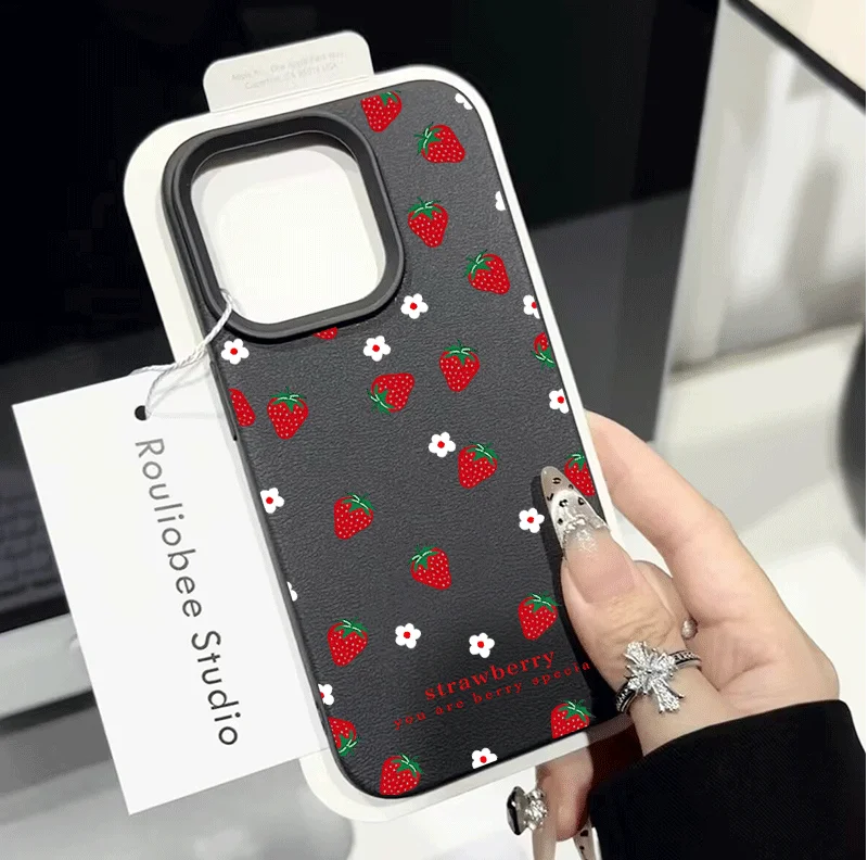 Charming Strawberry Flower Phone Case Cover