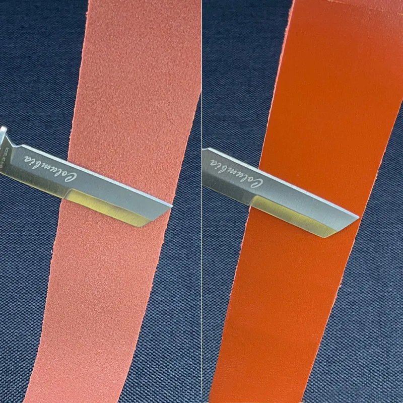 Cinghia per affilare in pelle per rasoio dritto Pelle da barbiere con composto per lucidatura, liscia - Strop per coltello da rasoio professionale - immagine 4