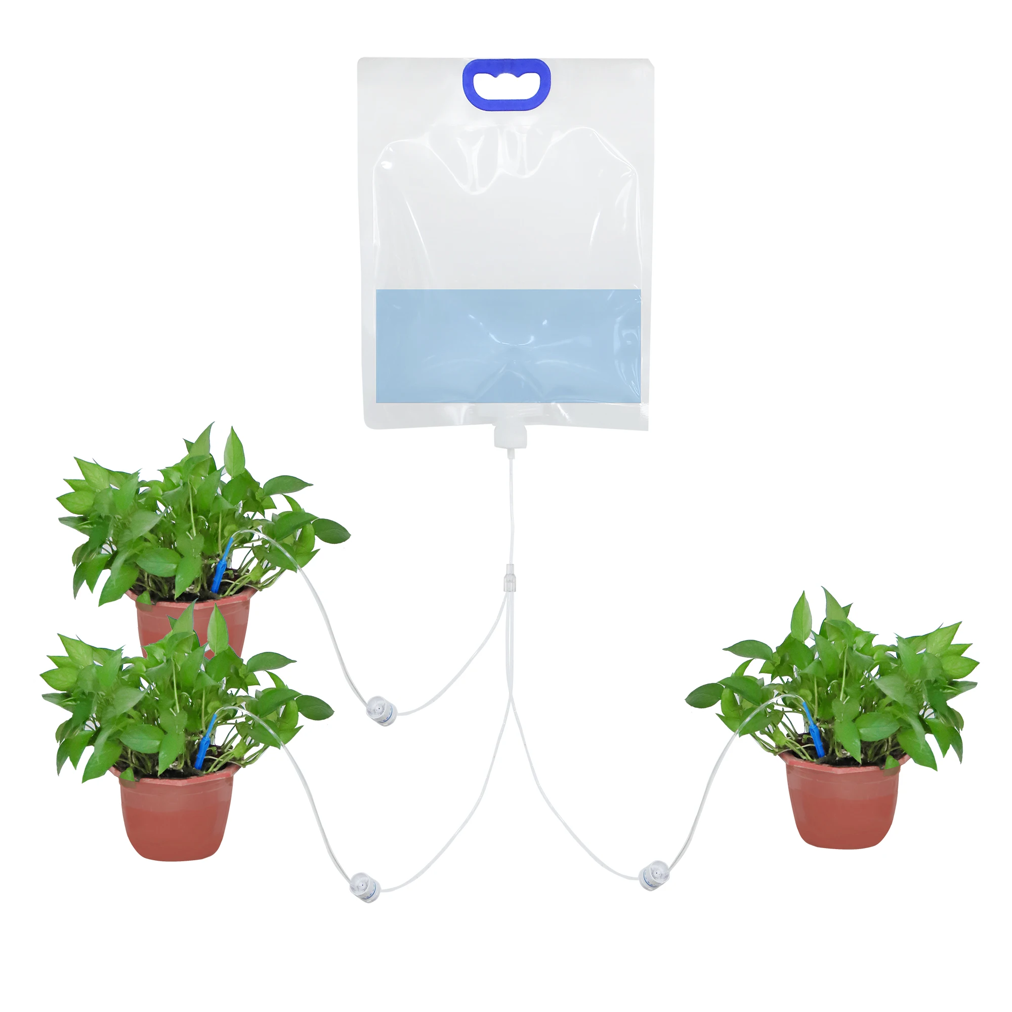 Sac d'arrosage pour plantes Kit d'irrigation goutte à goutte automatique  Dispositifs d'arrosage pour pots de fleurs d'intérieur 350ML