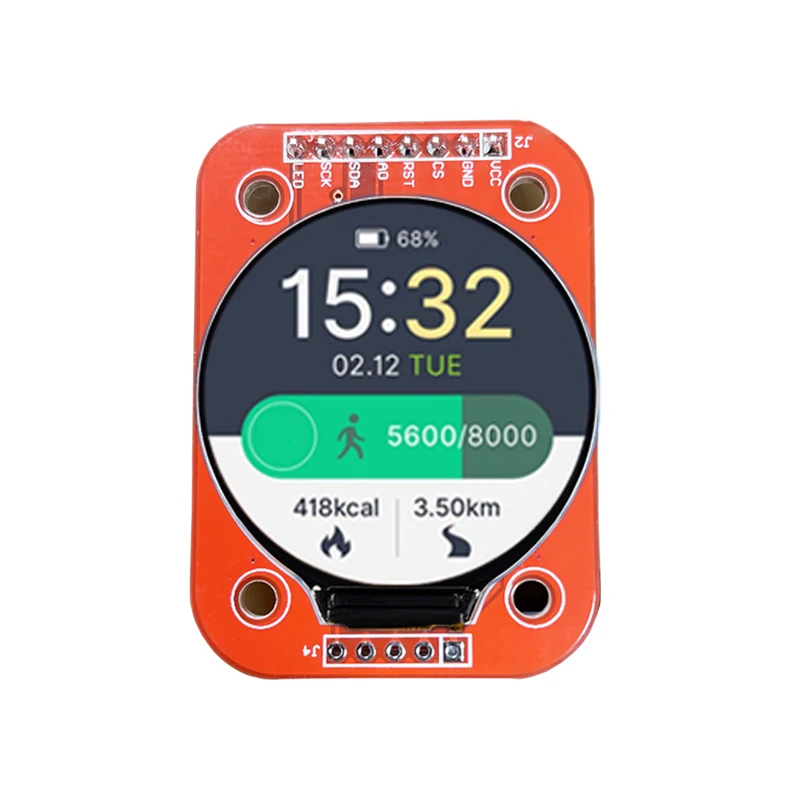 Display TFT Rotondo GC9A01 Da 1,28 Pollici Per Arduino - 240x240 Risoluzione, Interfaccia SPI