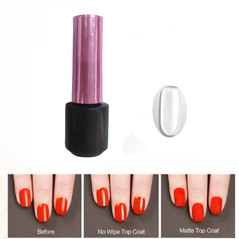 8ml 4pcs/set high quality Matte Top Coat UV Gel Nail Polish Transparent top Gel 2