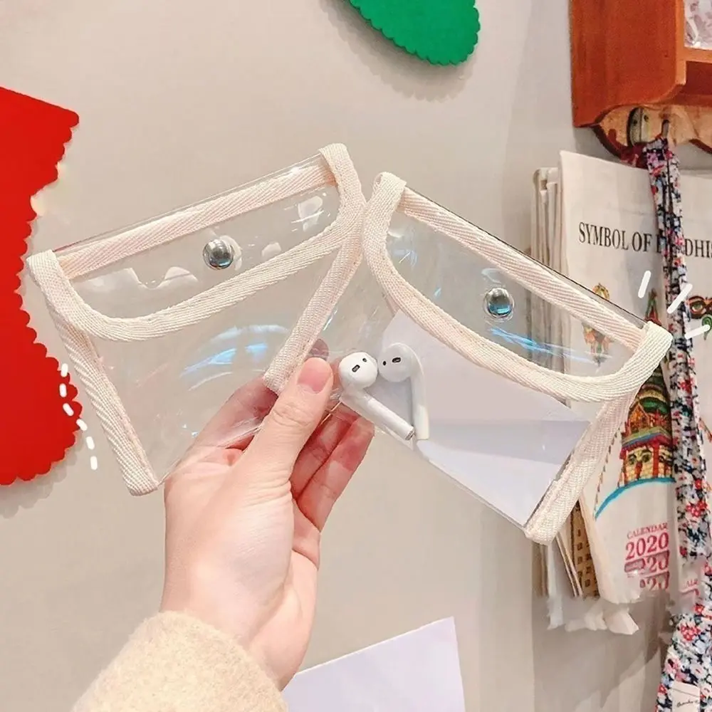 

NEW PVC Credit Card Bag Fashion Waterproof Mini Wallet ID Card Transparent Coin Purse Girls