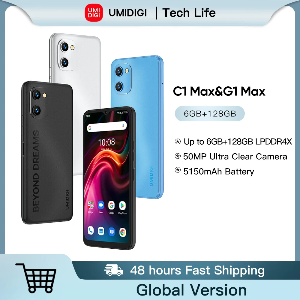 G1 Max UMIDIGI スマホ 128GB メモリ6GB MP18スマートフォン/携帯電話