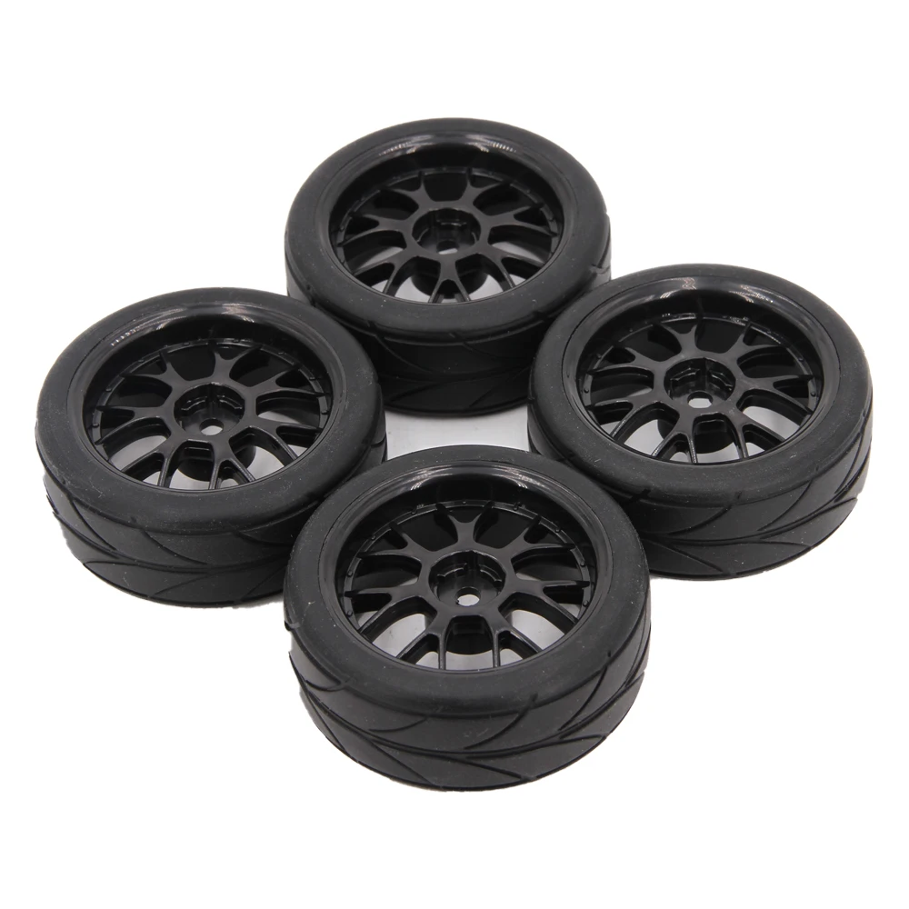 Pneus RC 1/10 65mm Hex 12mm - 4PCS Noir ou Pneus Seuls