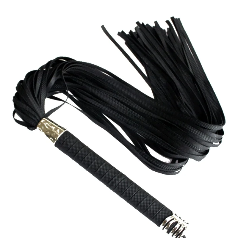 Long Tassels Flirt Leather Horse Whip Flogger Sexual Stimulation
