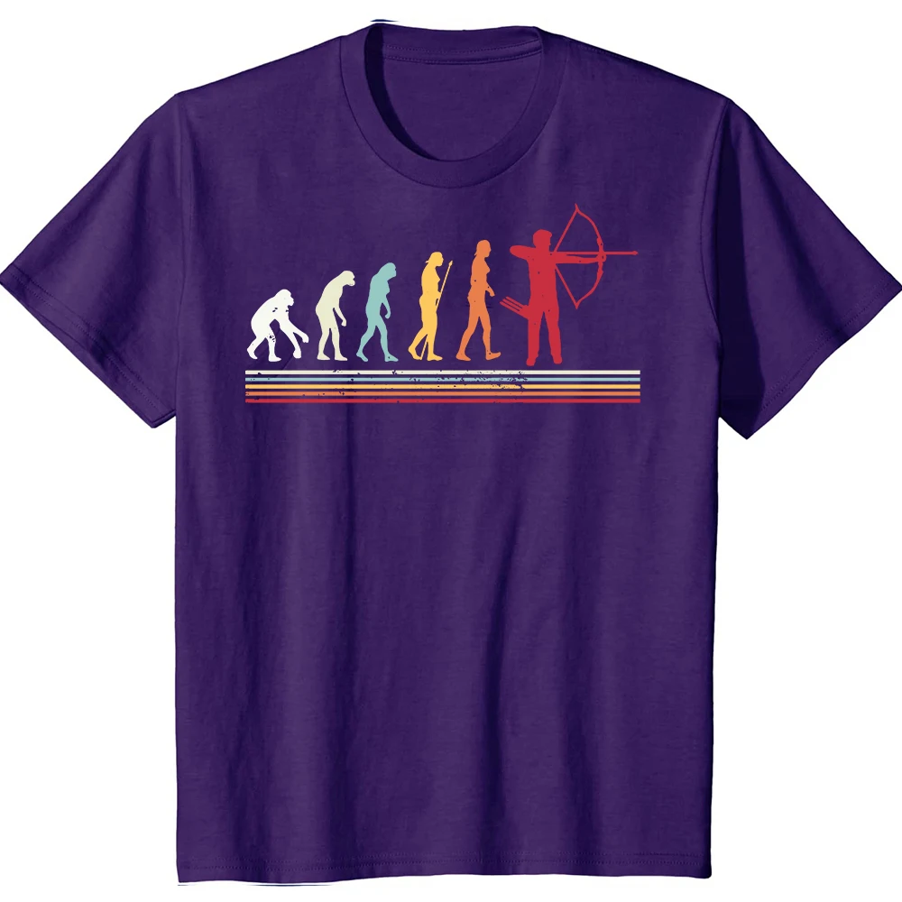 Witzeg Evolutioun Bogenschéissen T-Shirten Summer Juegd Bou Pfeiler Archer Grafik Kotteng Streetwear Gebuertsdagscadeauen T-Shirt_voghion.com