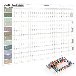 2026 Yearly Wall Calendar & Daily Planner - 365 - Day Hanging Agenda (E)