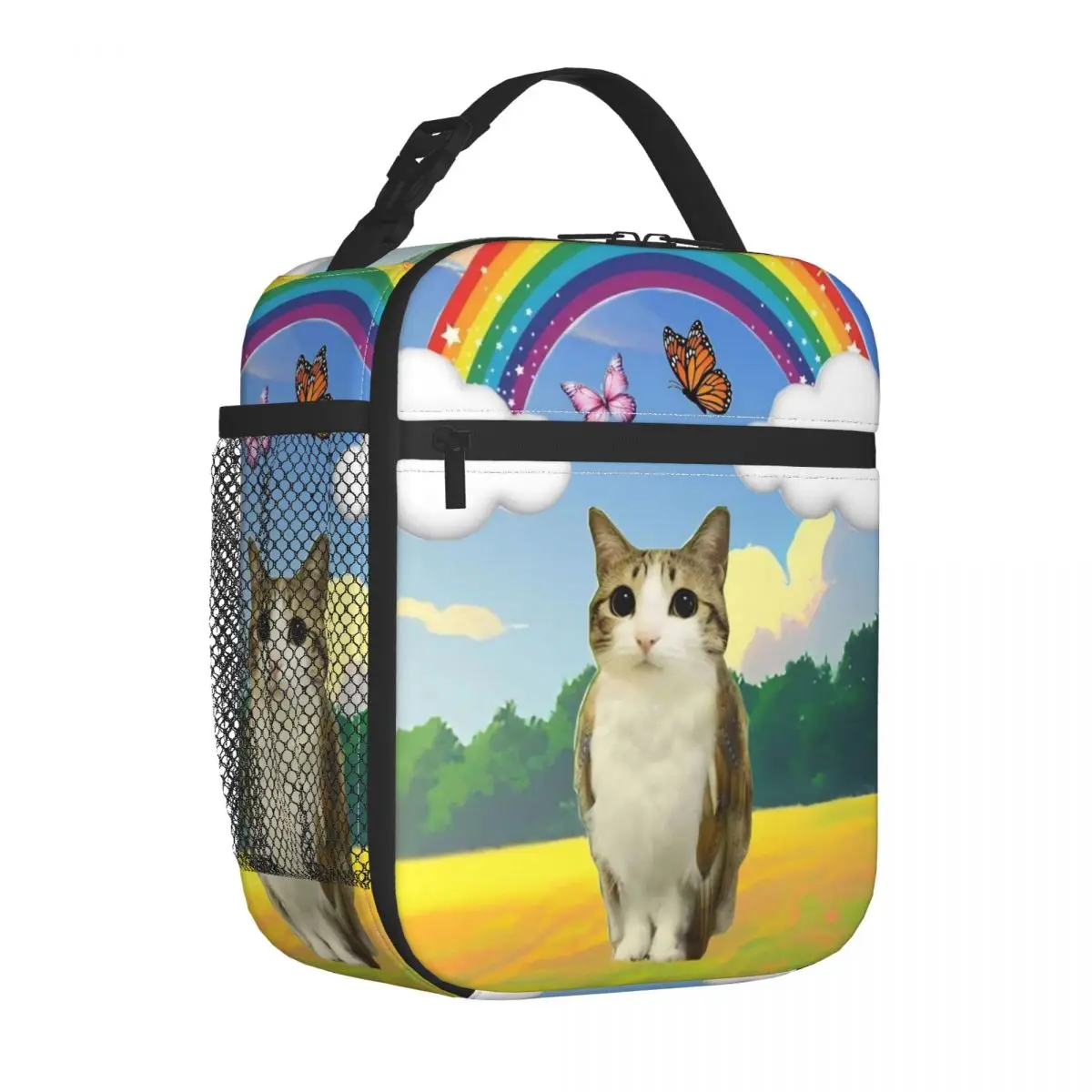 Meowl Cat Owl Meme 절연 점심 가방 식품 가방 학교 사무실을 위한 휴..