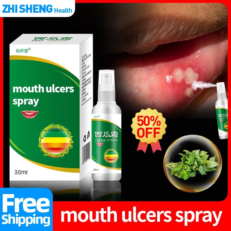 

Mouth Ulcer Treatment Watermelon Frost Spray Ulcer Pain Relief Medicine 30Ml